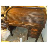 Wood Roll-Top Desk