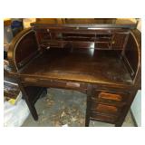 Wood Roll-Top Desk