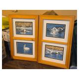 Lot of (2) Swan theme Art Work - Joyce Kleven -