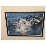 Lot of (2) Swan theme Art Work - Joyce Kleven -