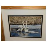Lot of (2) Swan theme Art Work - Joyce Kleven -