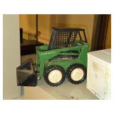 Lot of (2) John Deere Diecast Scale Models - Skid Loader, Semi Trailer
