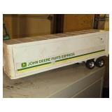 Lot of (2) John Deere Diecast Scale Models - Skid Loader, Semi Trailer