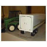 Lot of (2) John Deere Diecast Scale Models - Skid Loader, Semi Trailer