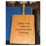 Wood Wall Plaque in the shape of a Cutting Board