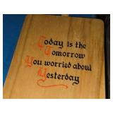 Wood Wall Plaque in the shape of a Cutting Board