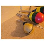 Lot of (7) Musical Instruments - Triangle, Maracas (x3), Jingle Stick, Master Keys (x2)