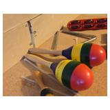 Lot of (7) Musical Instruments - Triangle, Maracas (x3), Jingle Stick, Master Keys (x2)