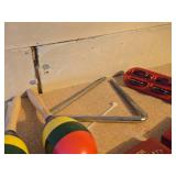 Lot of (7) Musical Instruments - Triangle, Maracas (x3), Jingle Stick, Master Keys (x2)