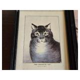 Lot of (5) Cat themed Art Work