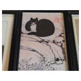 Lot of (5) Cat themed Art Work