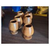 Lot of (6) Wood Goblets