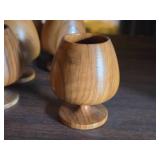 Lot of (6) Wood Goblets