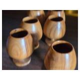 Lot of (6) Wood Goblets
