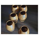 Lot of (6) Wood Goblets