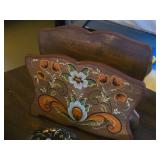 Rosemaling Items - Napkin Holder, Trinket Boxes (x2)