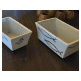 Lot of (2) Ceramic Bansia Tree Planters (Napco in Japan)