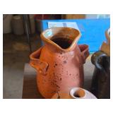 Lot of (4) Handcrafted Ceramic Pottery (Signed on Bottom)