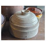 Lot of (4) Handcrafted Ceramic Pottery Lidded Pots