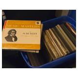 Lot of (1 Tote) Vinyl Record Albums in Sleeves