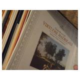Lot of (1 Wicker Chest) Vinyl Record Albums in Sleeves