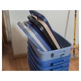 Lot of (7) Tote Bin with Lid
