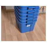 Lot of (7) Tote Bin with Lid