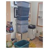 Lot of (6) Tote Bin with Lid