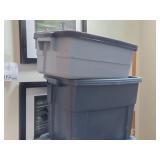 Lot of (6) Tote Bin with Lid
