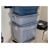 Lot of (6) Tote Bin with Lid