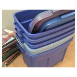 Lot of (5) Tote Bin with Lid