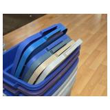 Lot of (6) Tote Bin with Lid