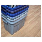 Lot of (6) Tote Bin with Lid