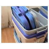 Lot of (6) Tote Bin with Lid