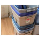 Lot of (6) Tote Bin with Lid