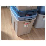 Lot of (6) Tote Bin with Lid