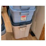 Lot of (6) Tote Bin with Lid