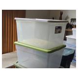 Lot of (5) Tote Bin with Lid