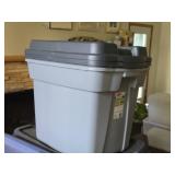 Lot of (5) Tote Bin with Lid