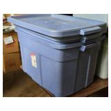 Lot of (5) Tote Bin with Lid