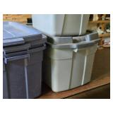 Lot of (5) Tote Bin with Lid