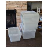 Lot of (8) Tote Bin with Lid