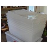 Lot of (8) Tote Bin with Lid