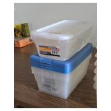 Lot of (6) Tote Bin with Lid