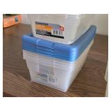 Lot of (6) Tote Bin with Lid