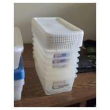 Lot of (6) Tote Bin with Lid