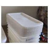 Lot of (6) Tote Bin with Lid