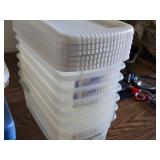 Lot of (6) Tote Bin with Lid