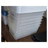Lot of (6) Tote Bin with Lid
