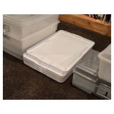 Lot of (7) Tote Bin with Lid